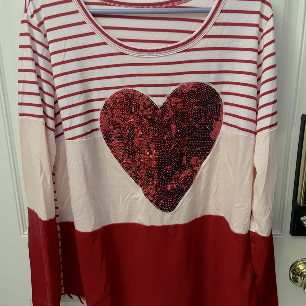 Sparkly Heart long sleeved shirt